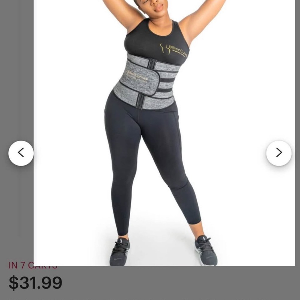 Black and Gray Waist Trainer by LuxxCurves